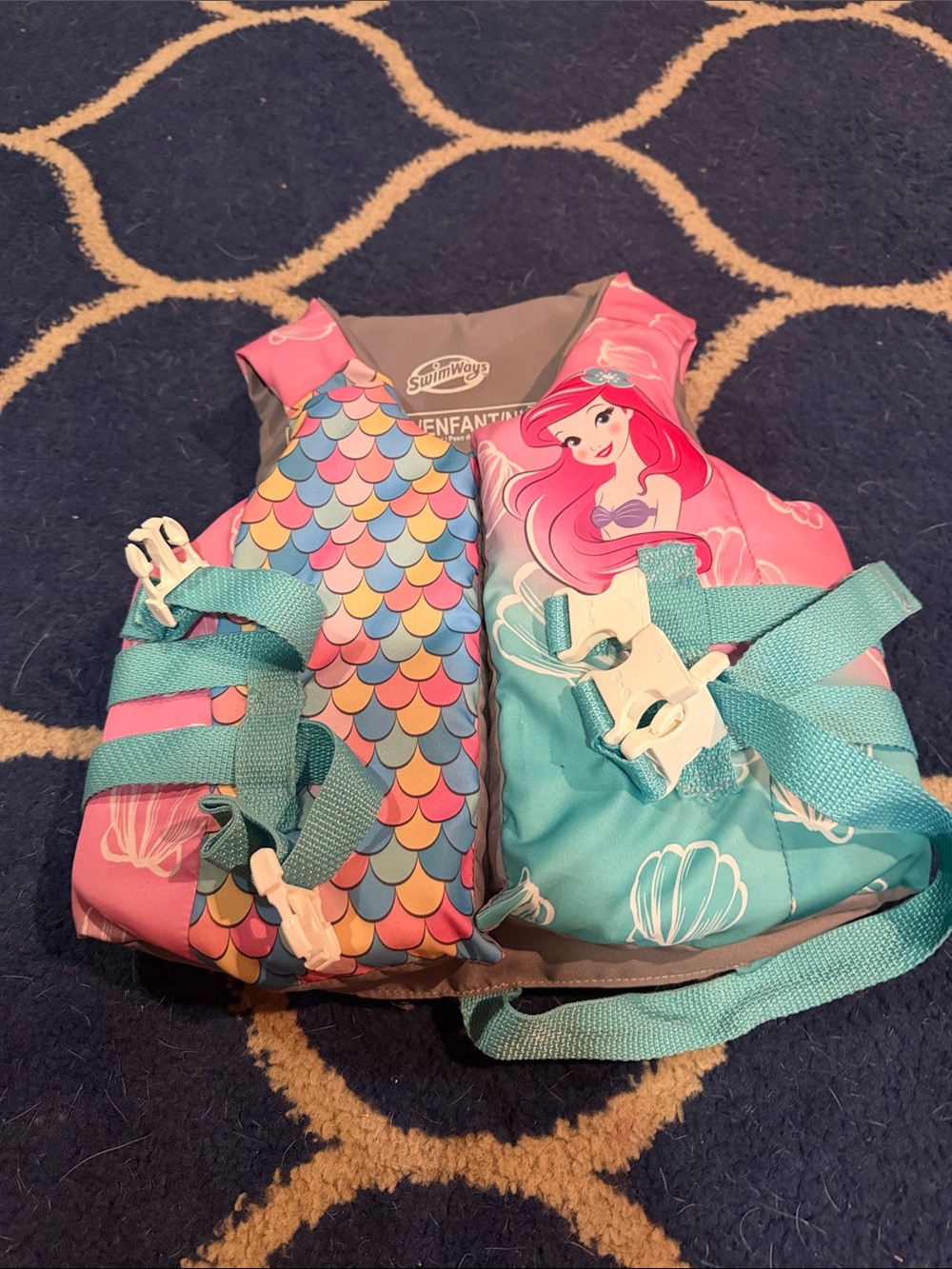 SwimWays Pink & Teal The Little Mermaid Kids Life Jacket Vest